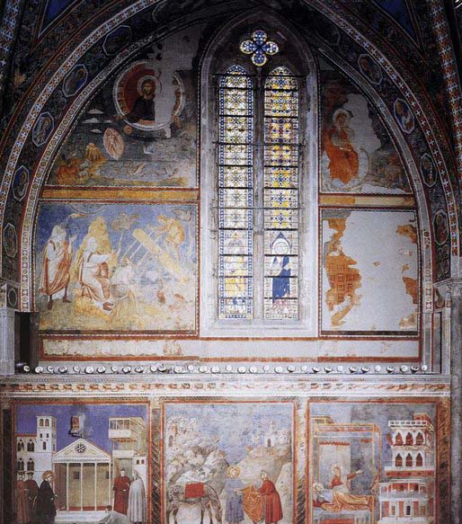 GIOTTO di Bondone Frescoes in the fourth bay of the nave